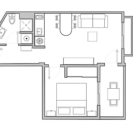 Sotavento Apartment. 1 Bedroom, 2º Floor. * 厄尔梅达诺